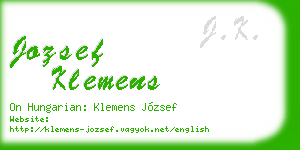 jozsef klemens business card